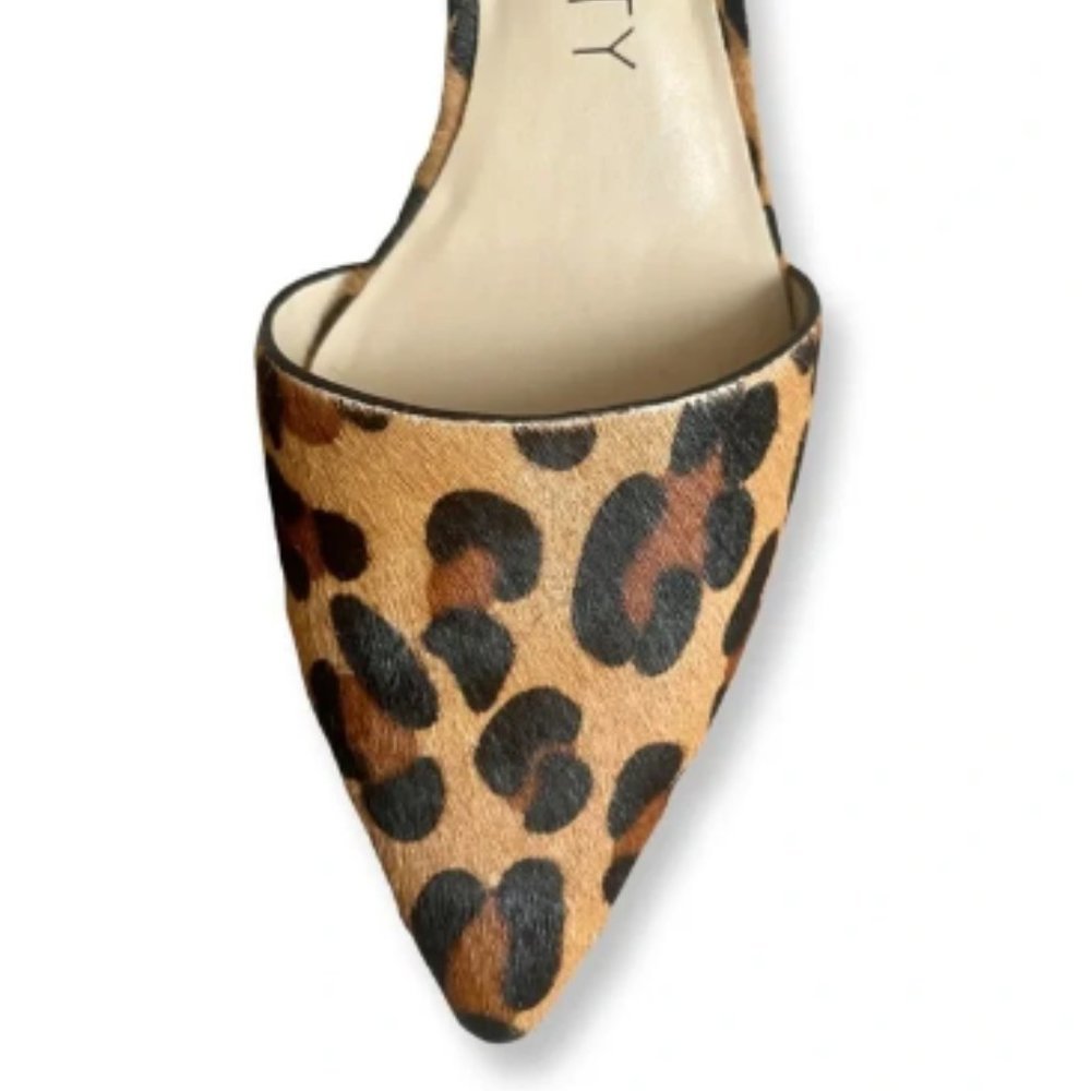 NEW Sole Society Katarina Point To Leopard Print Ankle Strap Pump Size 8 - Picture 2 of 6